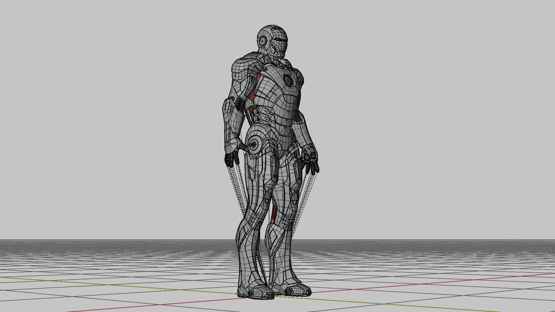 Iron Man Mark 7 Rigged 3D model_13