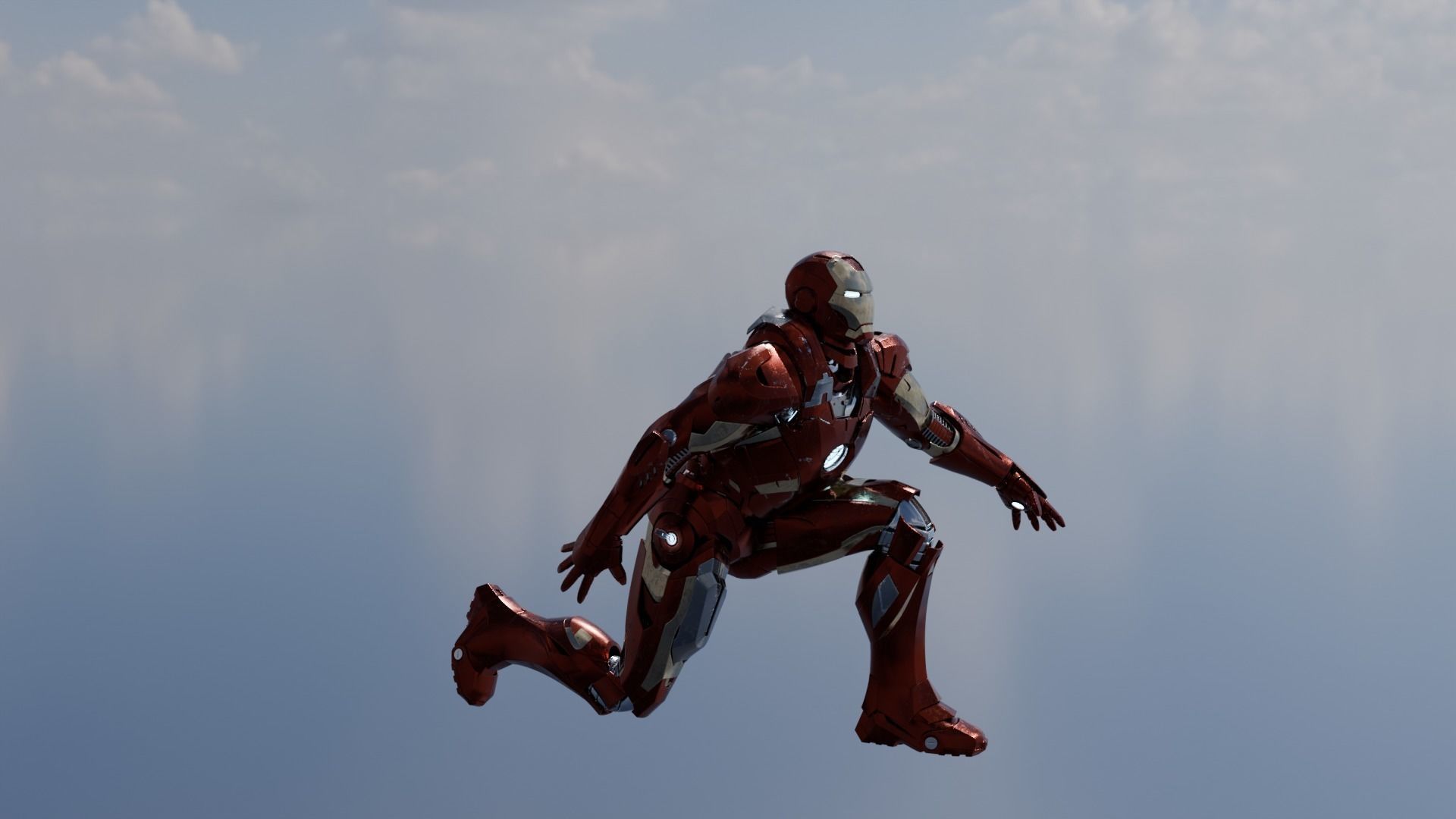Iron Man Mark 7 Rigged 3D model_4
