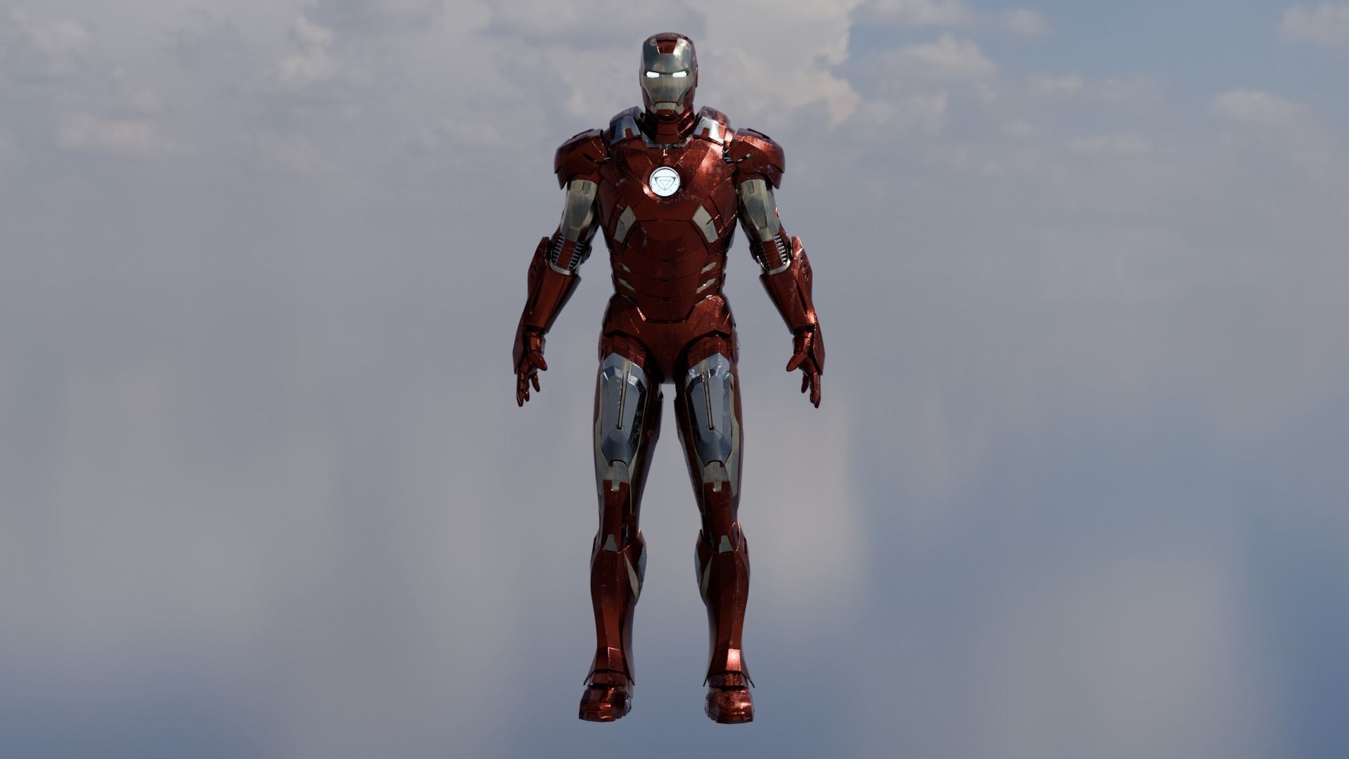 Iron Man Mark 7 Rigged 3D model_12