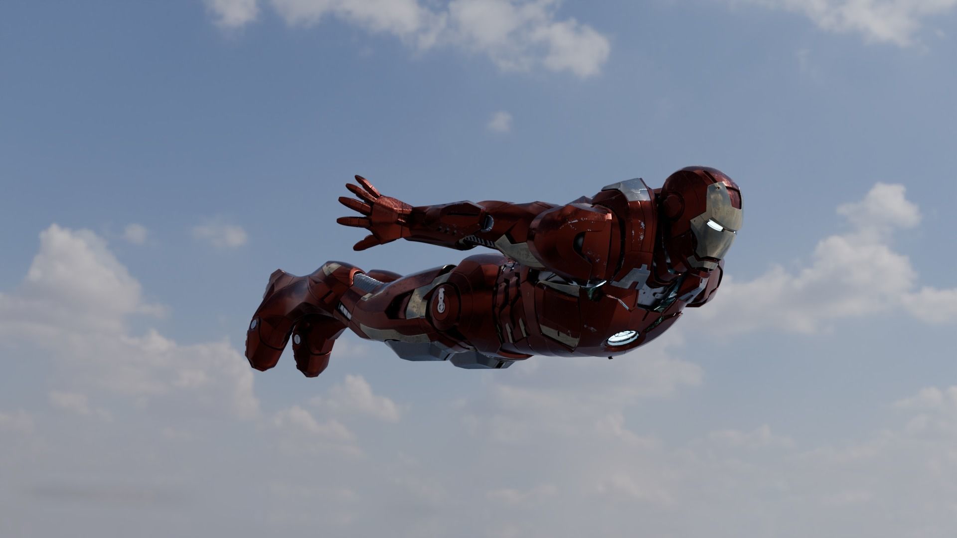 Iron Man Mark 7 Rigged 3D model_2
