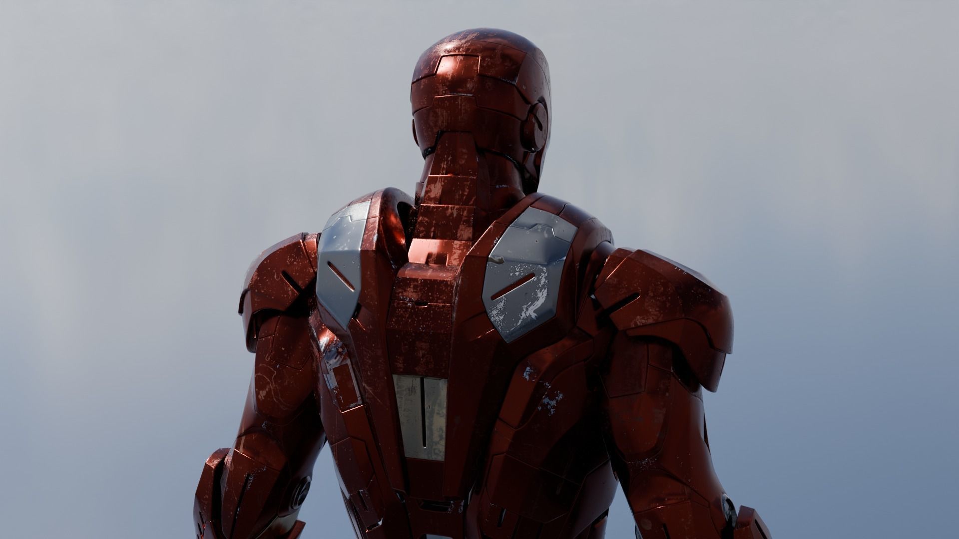 Iron Man Mark 7 Rigged 3D model_8
