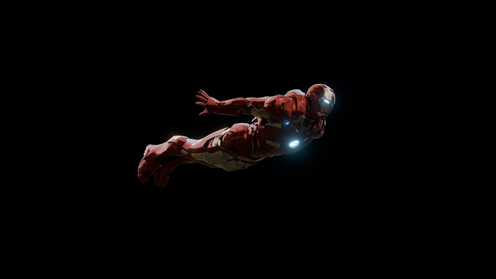 Iron Man Mark 7 Rigged 3D model_17