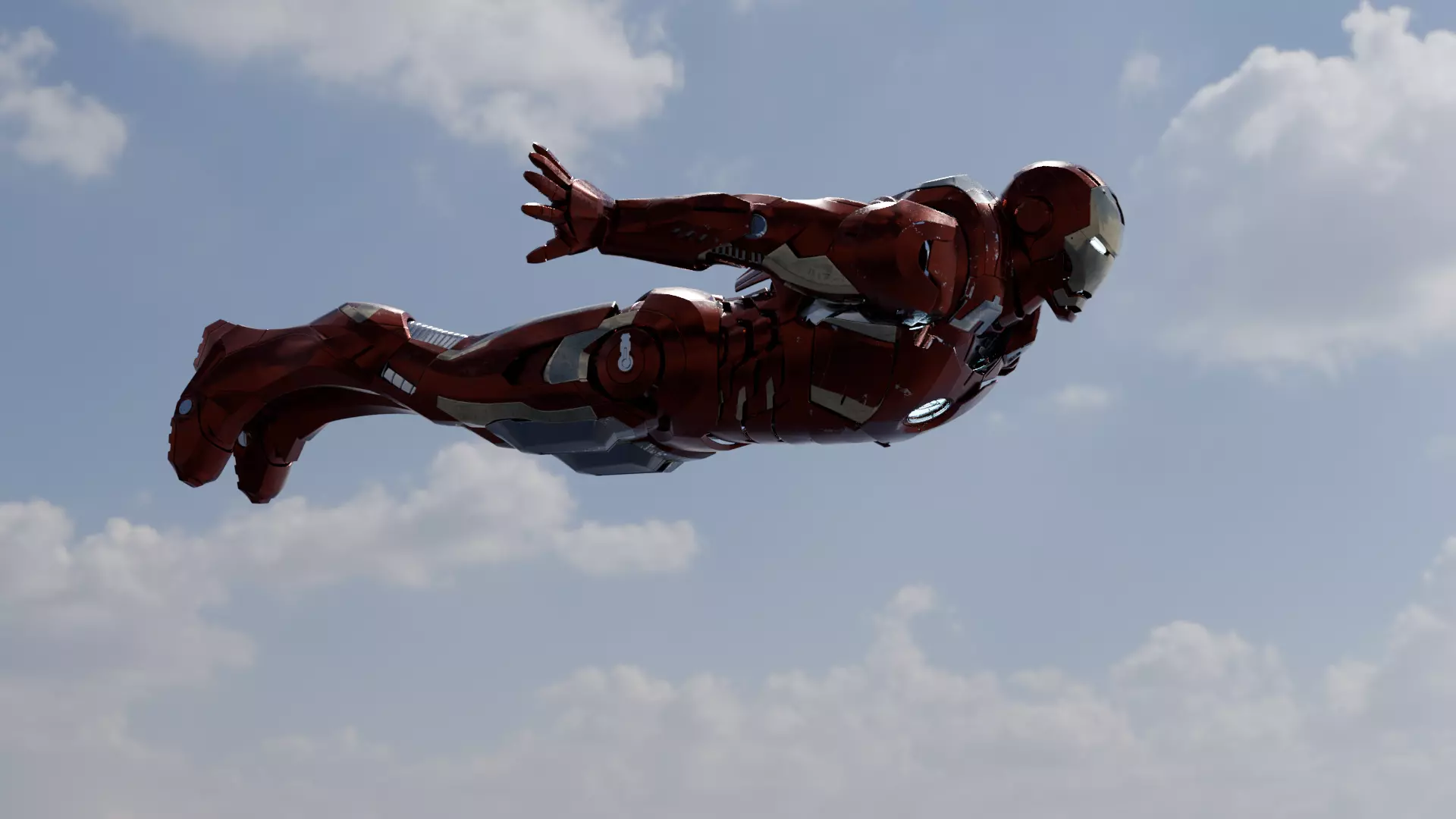 Iron Man Mark 7 Rigged 3D model_0