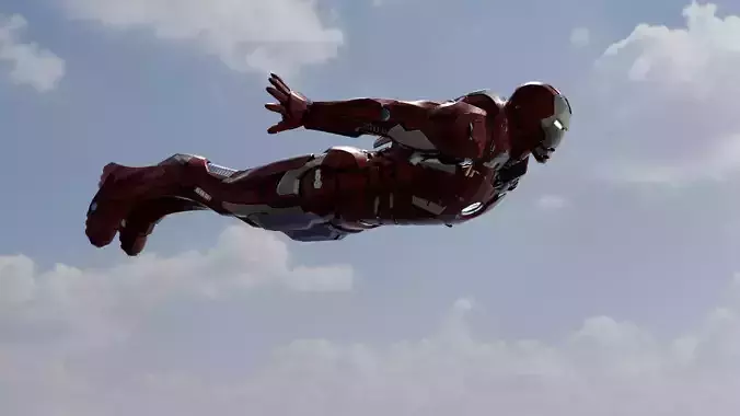 Iron Man Mark 7 Rigged 3D model