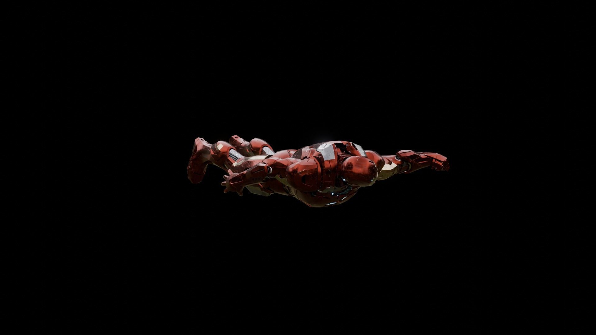 Iron Man Mark 7 Rigged 3D model_16