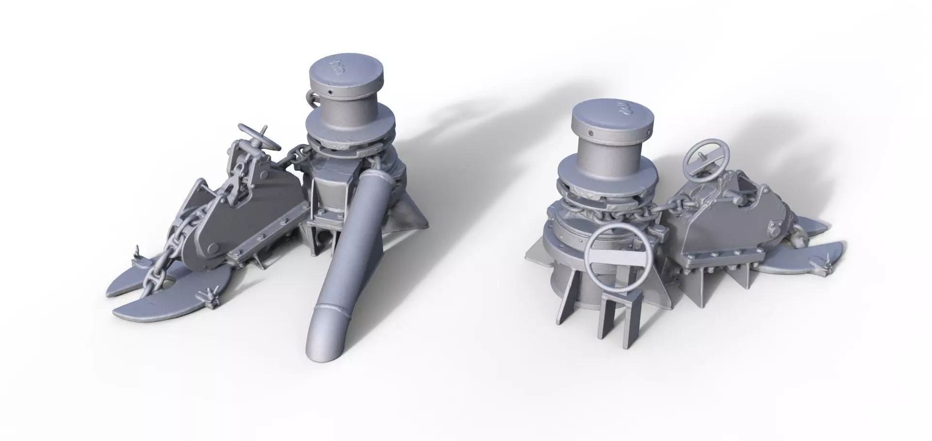 Anchor winch for harbor tugs 3D print model_0