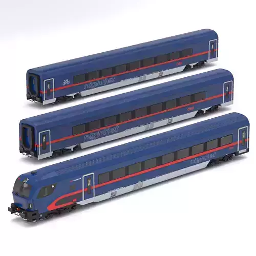 Passenger Train OBB Nightjet Collection 4 3D model
