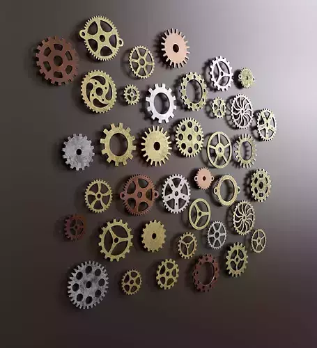 Set of steampunk gears