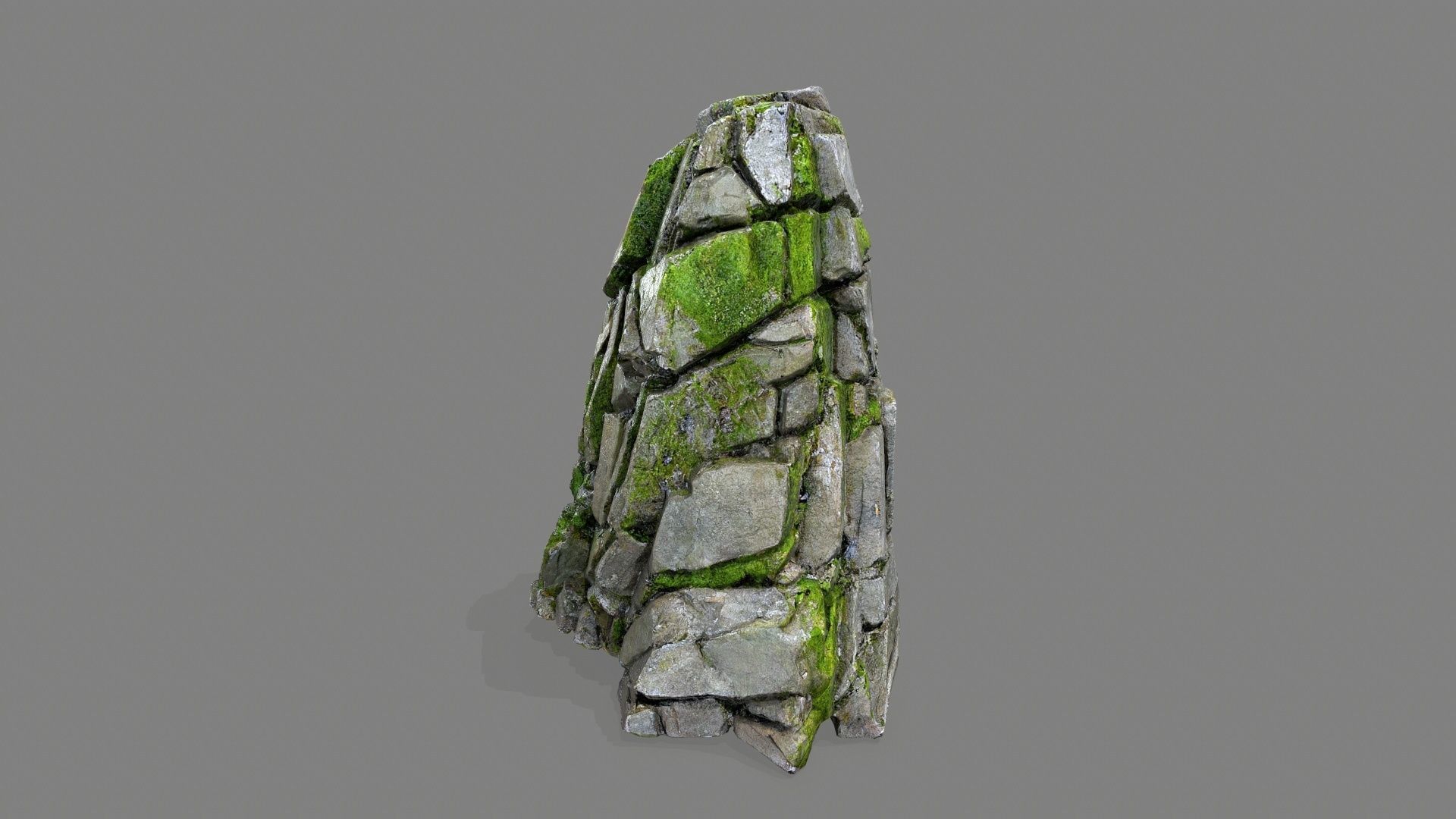 cliff rocks Low-poly 3D model_3