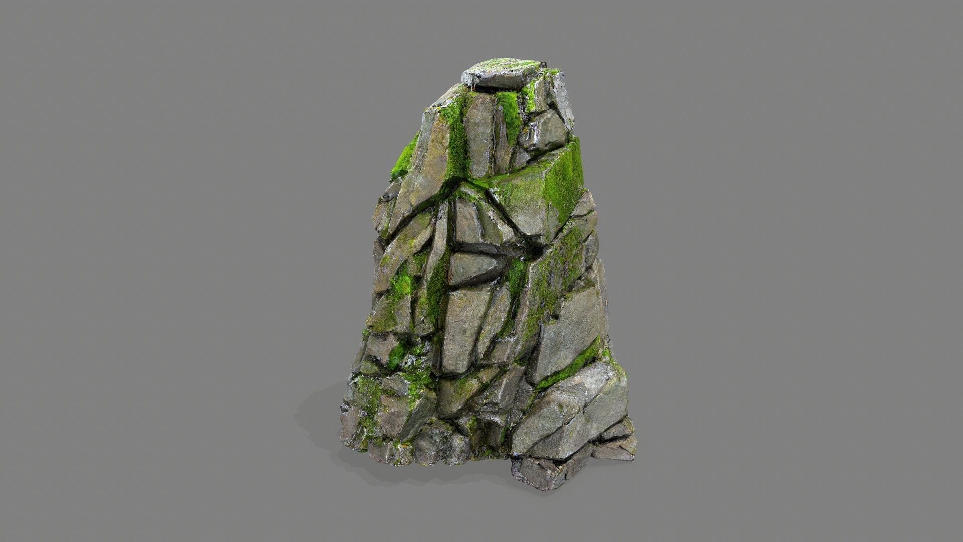 cliff rocks Low-poly 3D model_4