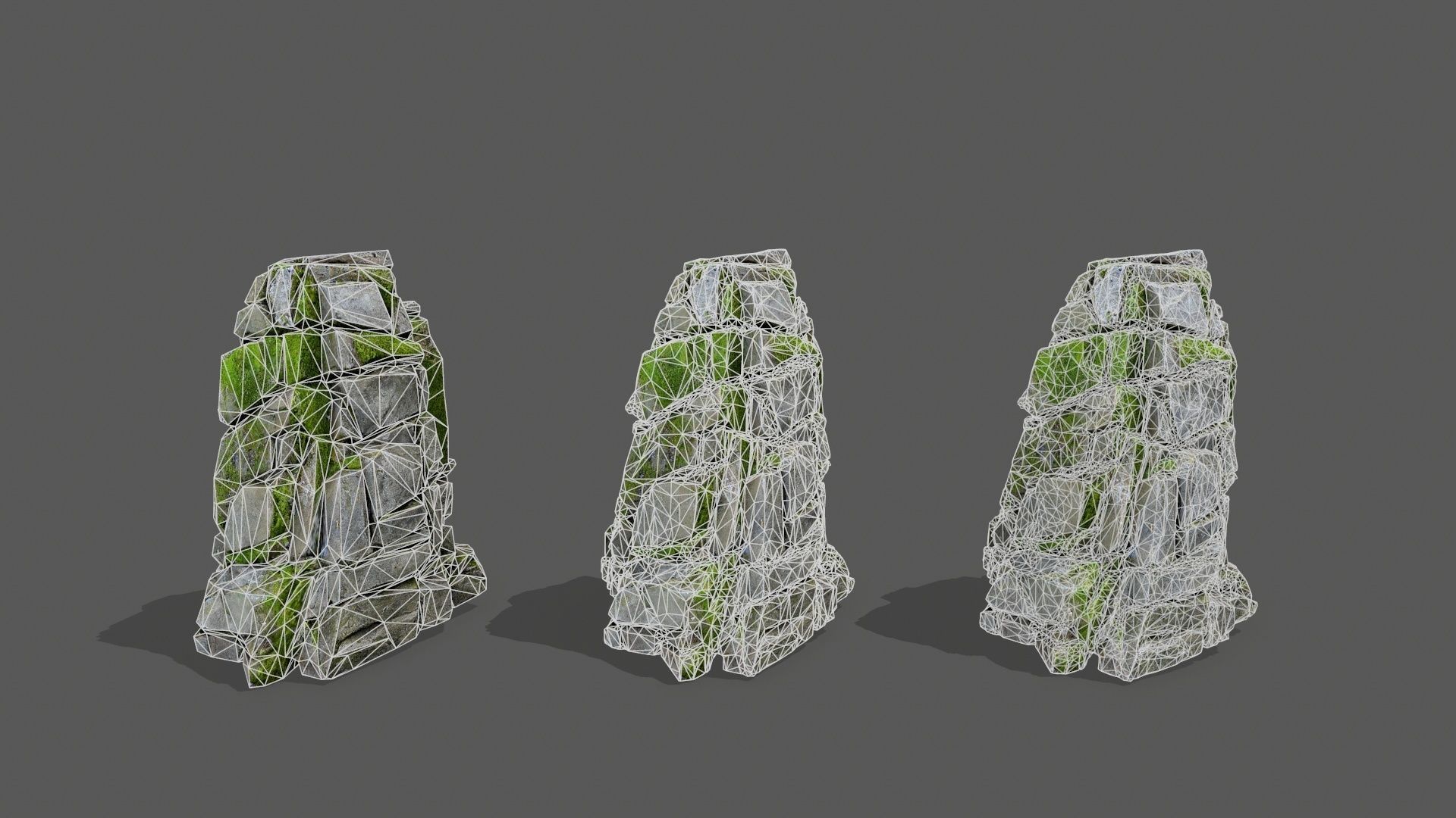 cliff rocks Low-poly 3D model_11