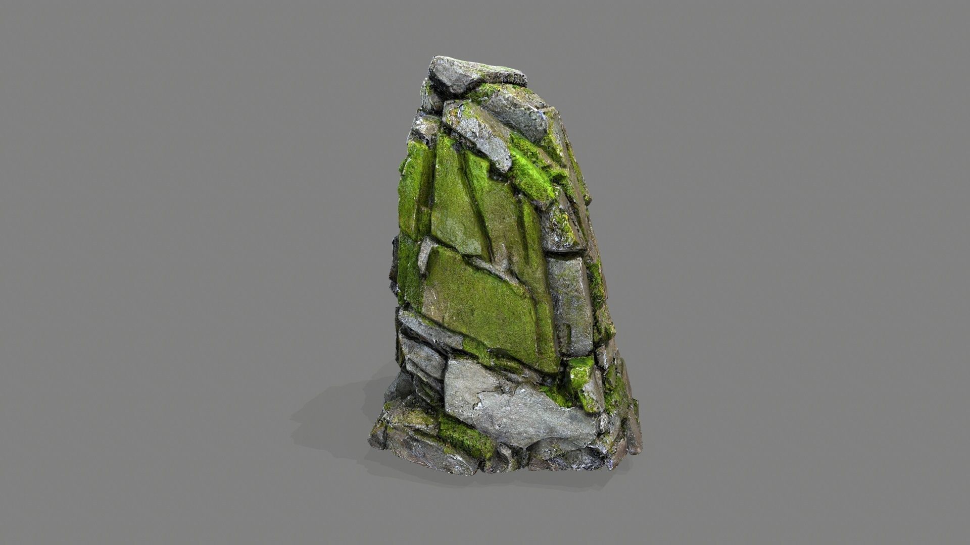 cliff rocks Low-poly 3D model_6