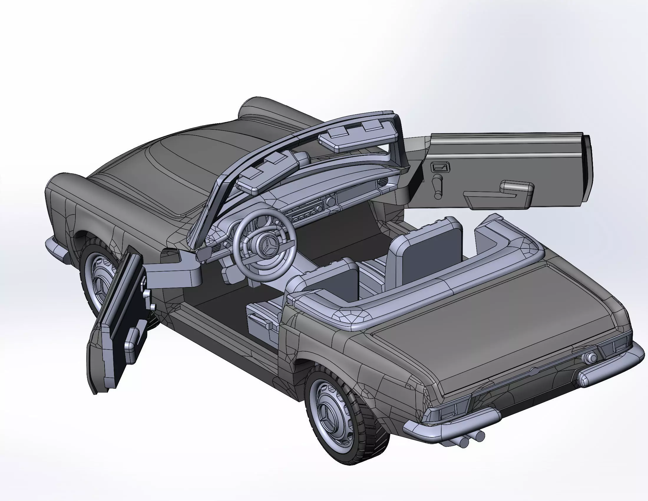 Mercedes-Benz 280 SL W113 for 3d print 3D print model_0