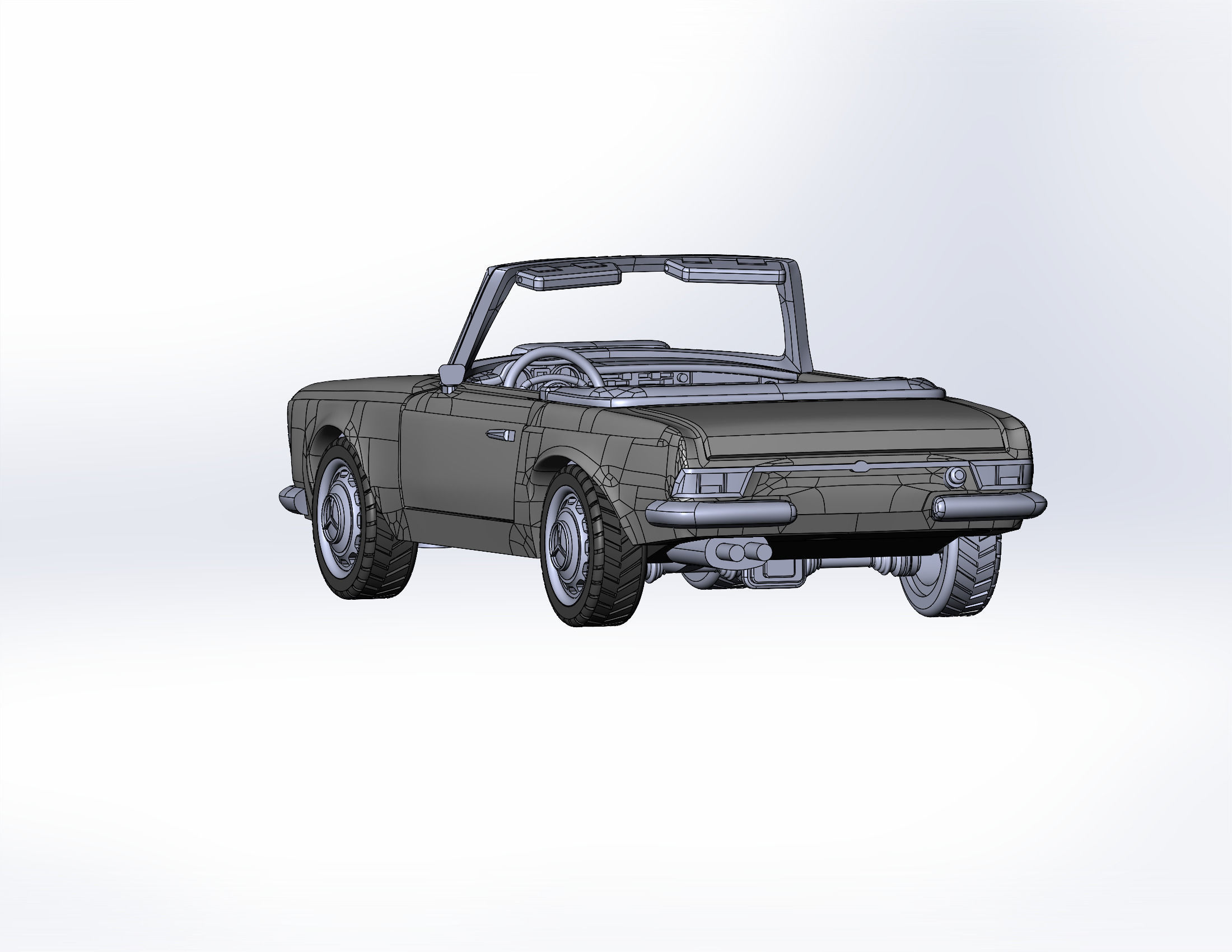 Mercedes-Benz 280 SL W113 for 3d print 3D print model_3