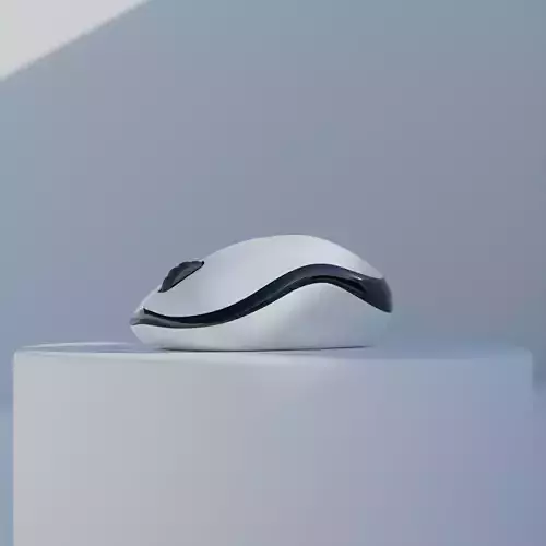 Wireless Computer Mouse Low-poly 3D model
