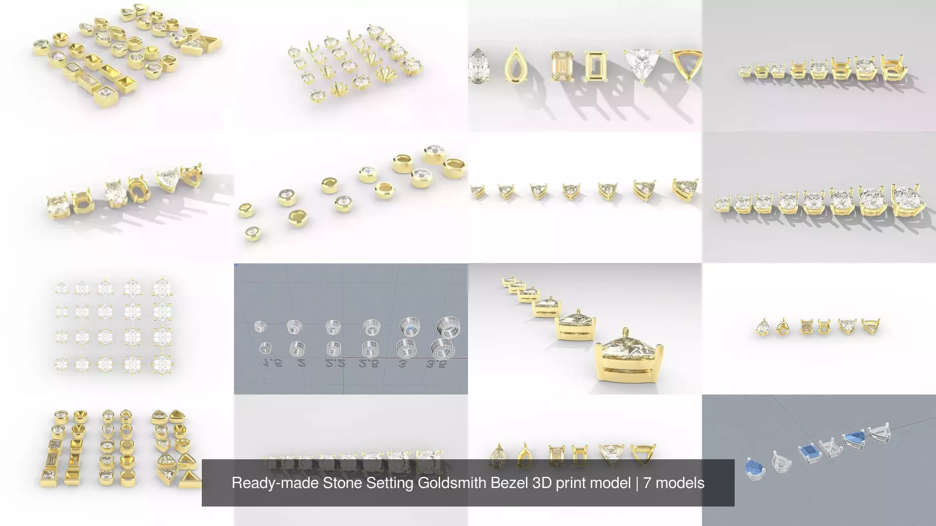 Ready-made Stone Setting Goldsmith Bezel 3D print model 3D Model Collection_1