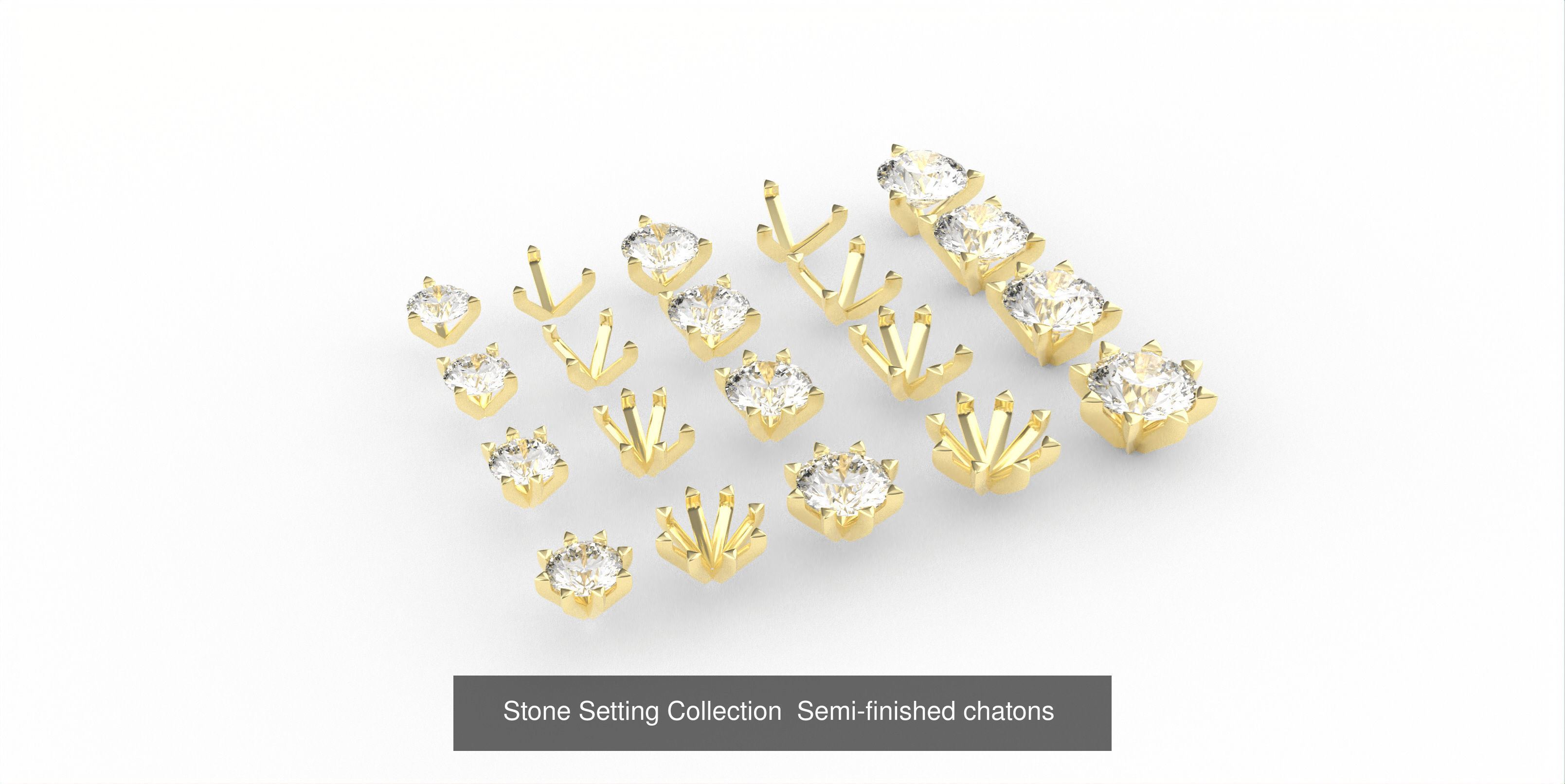 Ready-made Stone Setting Goldsmith Bezel 3D print model 3D Model Collection_2