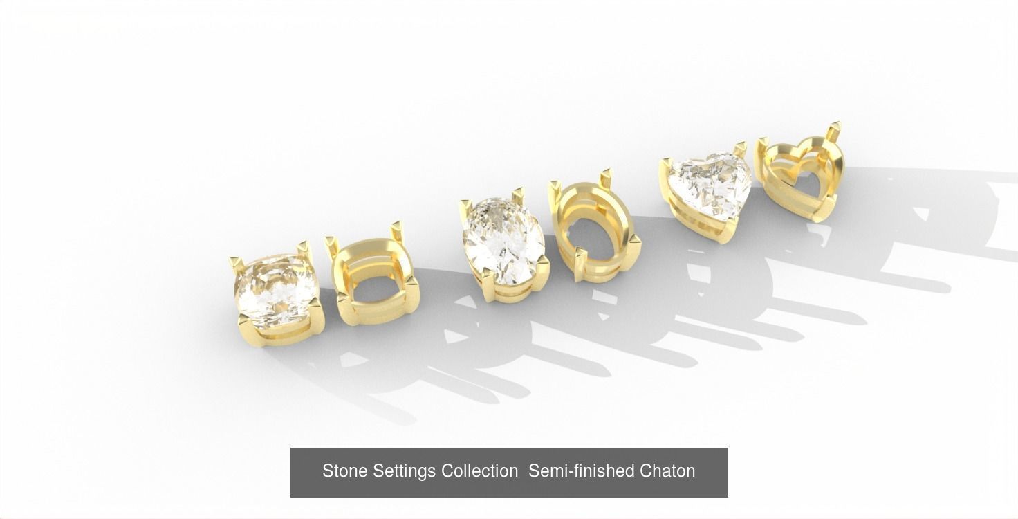 Ready-made Stone Setting Goldsmith Bezel 3D print model 3D Model Collection_5