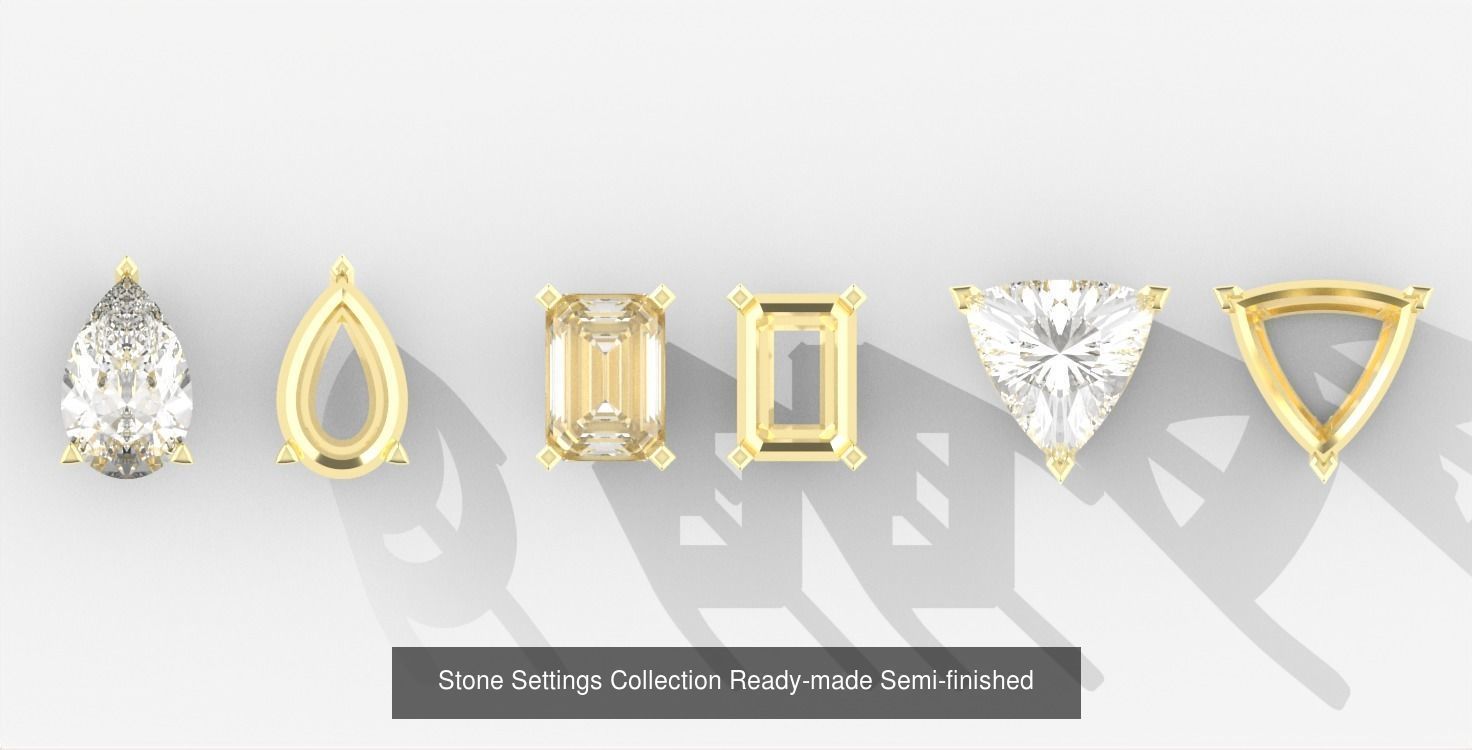 Ready-made Stone Setting Goldsmith Bezel 3D print model 3D Model Collection_3