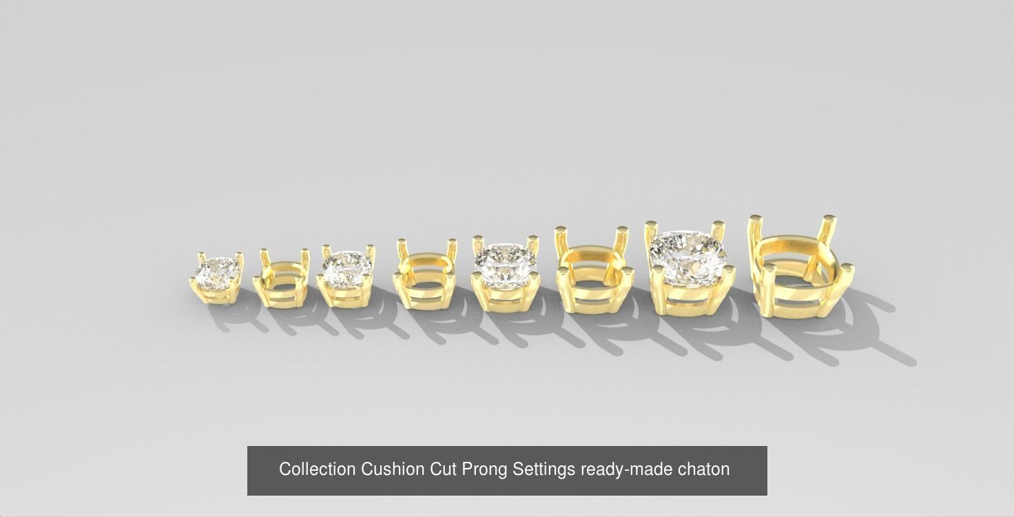 Ready-made Stone Setting Goldsmith Bezel 3D print model 3D Model Collection_4