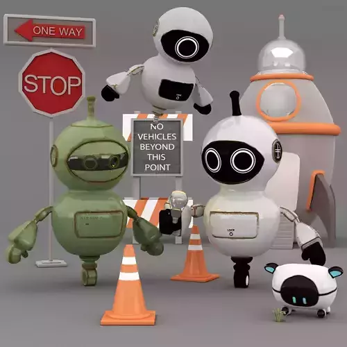 toys and furniture set 3D model