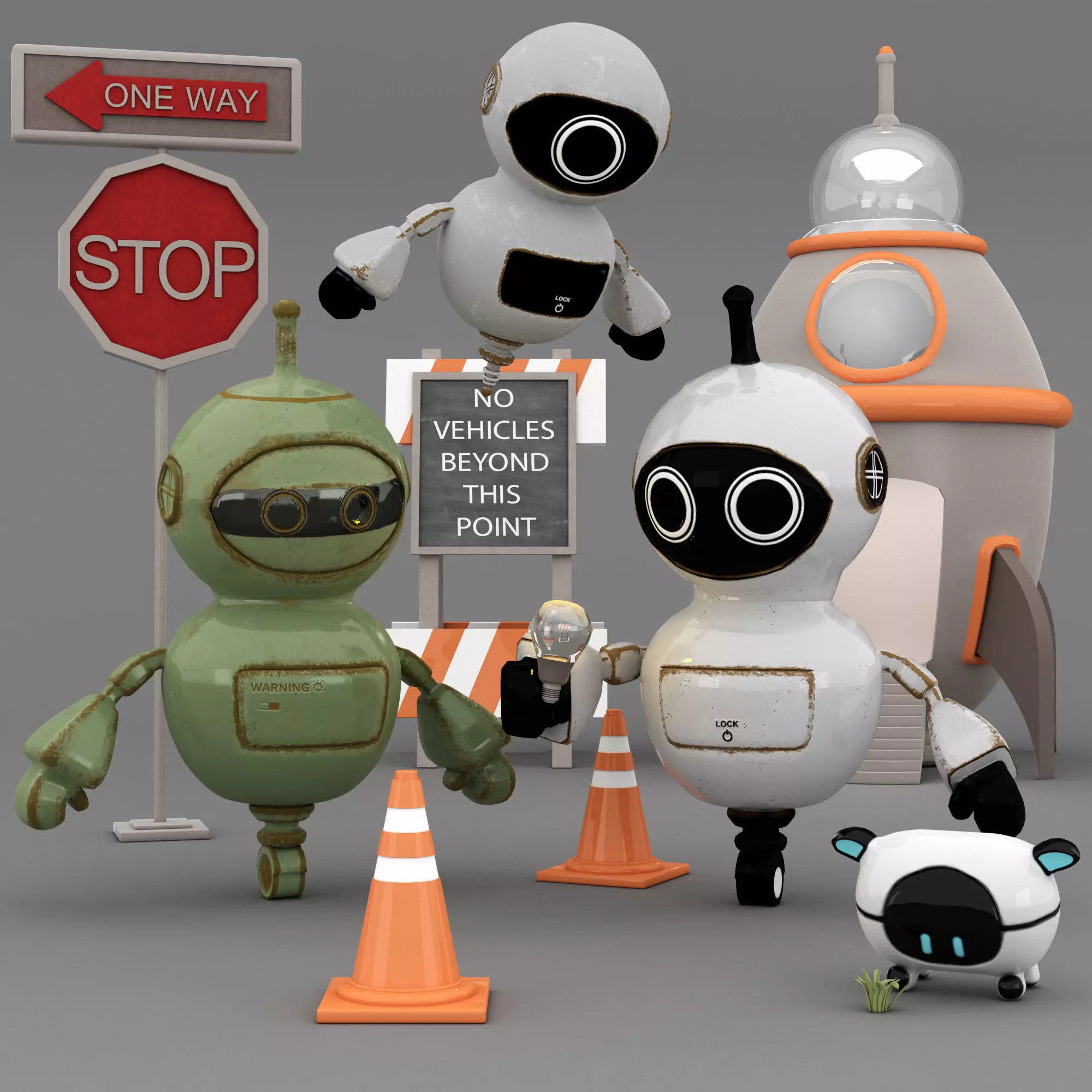 toys and furniture set 3D model_0