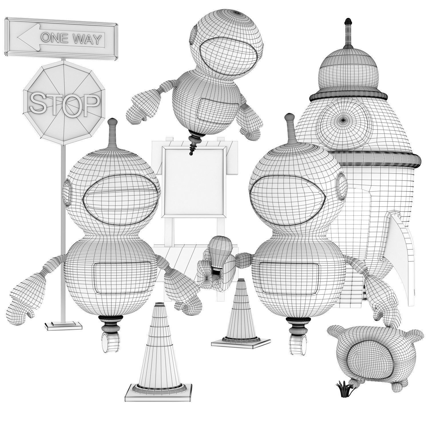 toys and furniture set 3D model_5