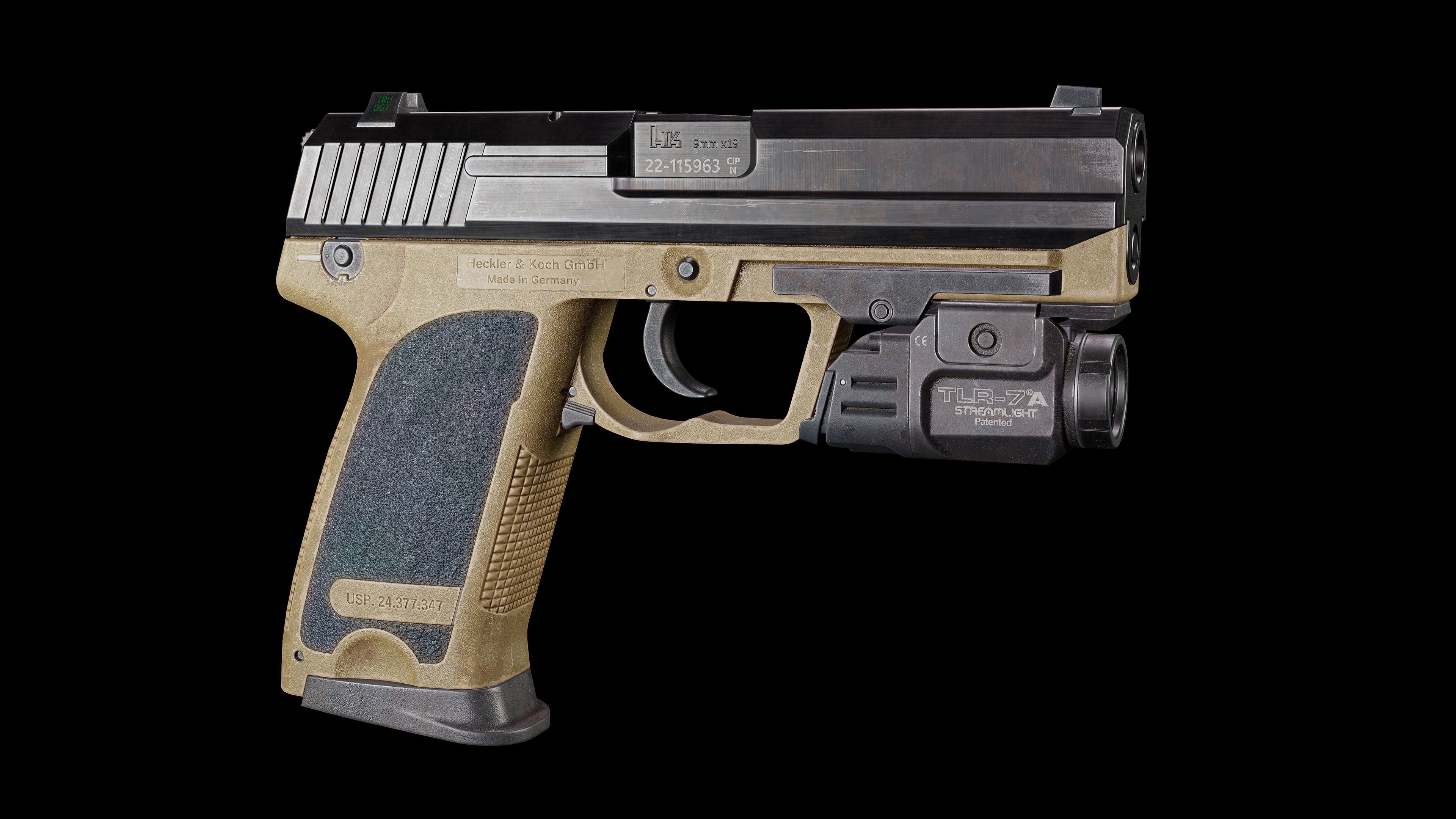 Hk  usp Low-poly 3D model_1