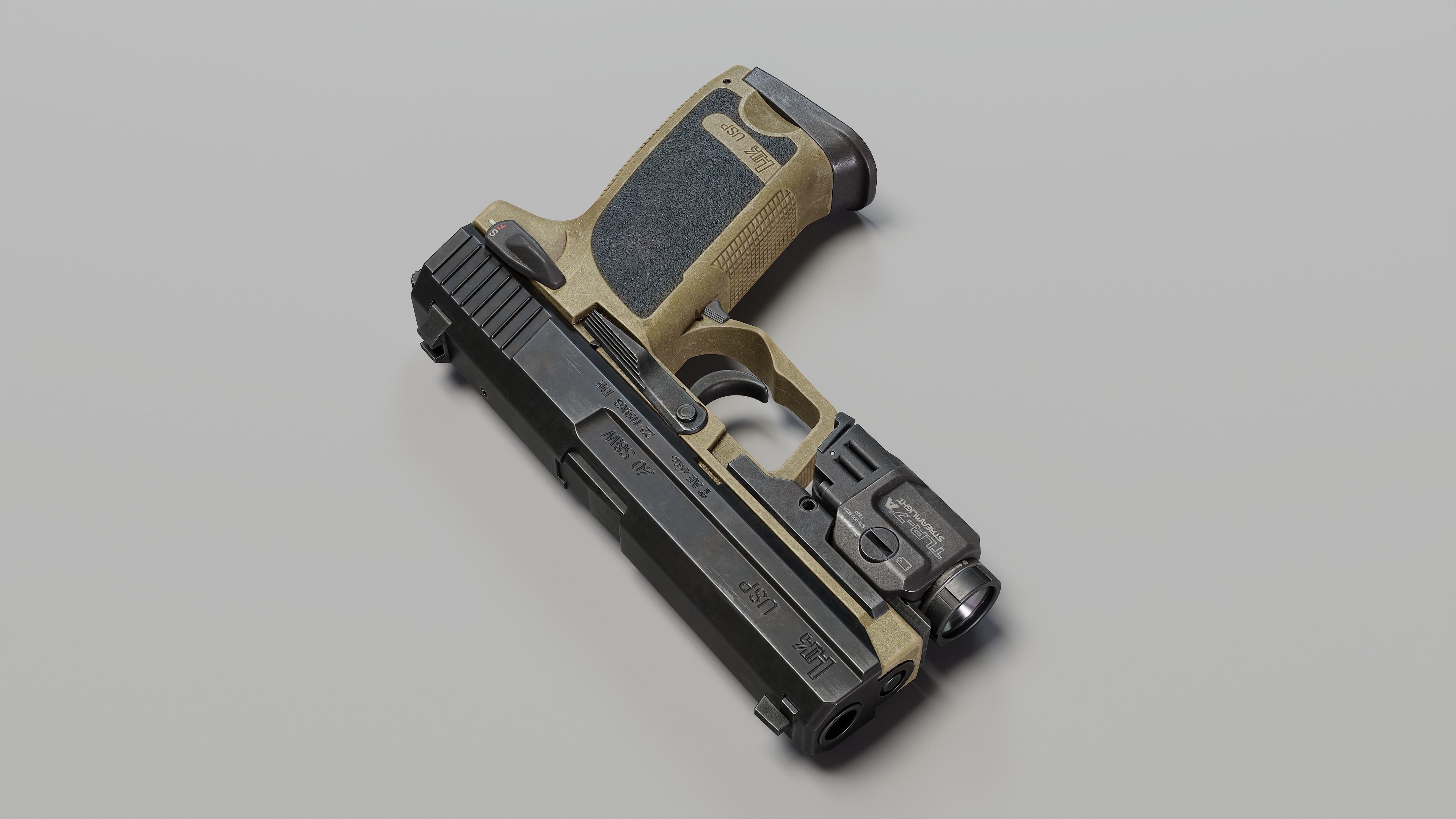 Hk  usp Low-poly 3D model_6