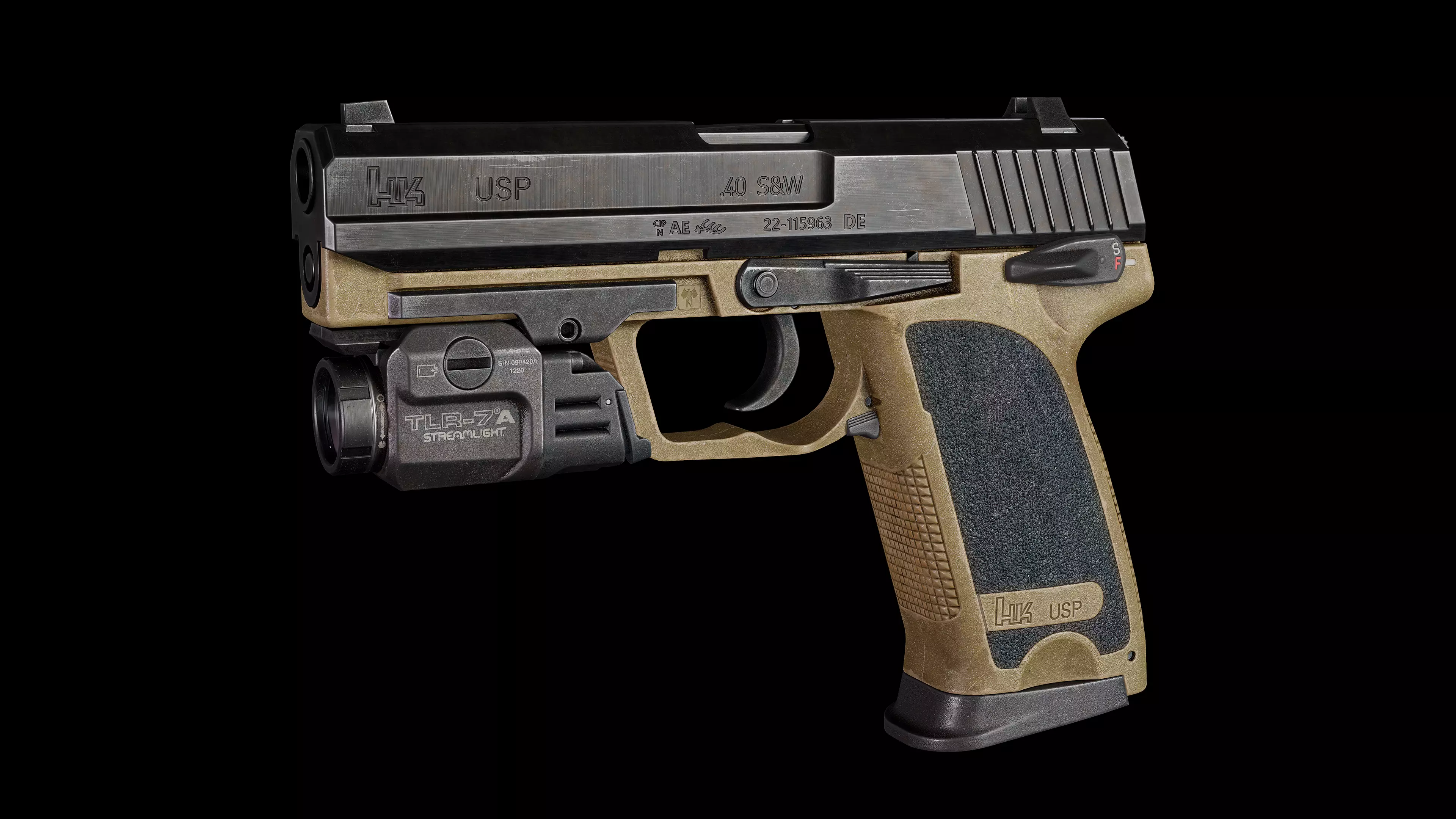 Hk  usp Low-poly 3D model_0