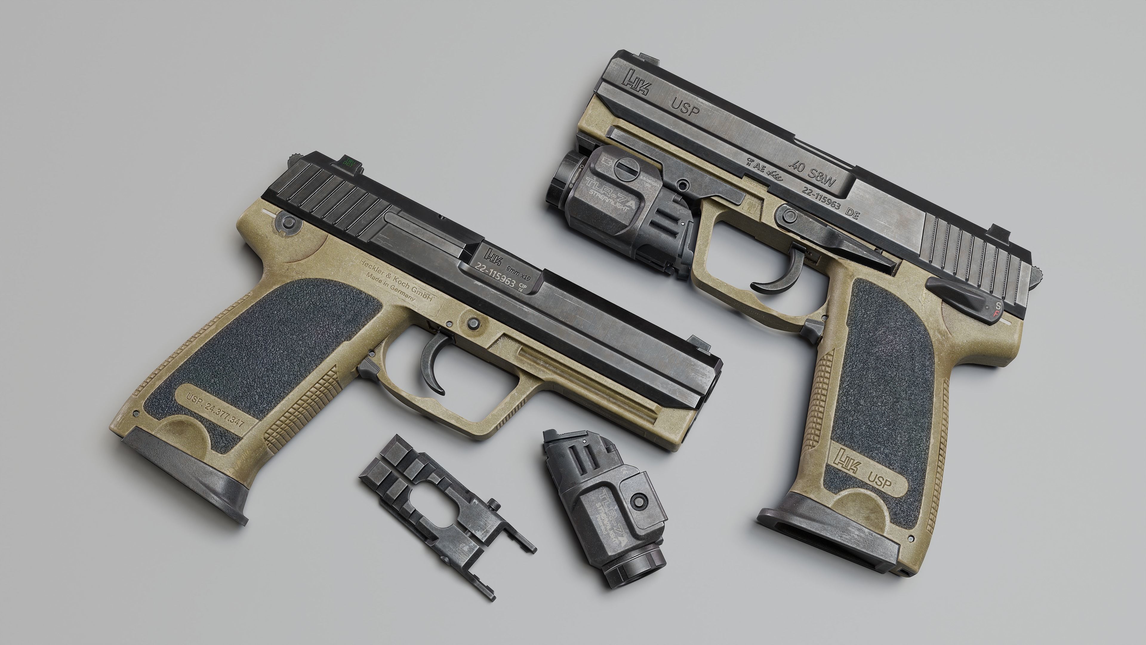 Hk  usp Low-poly 3D model_2