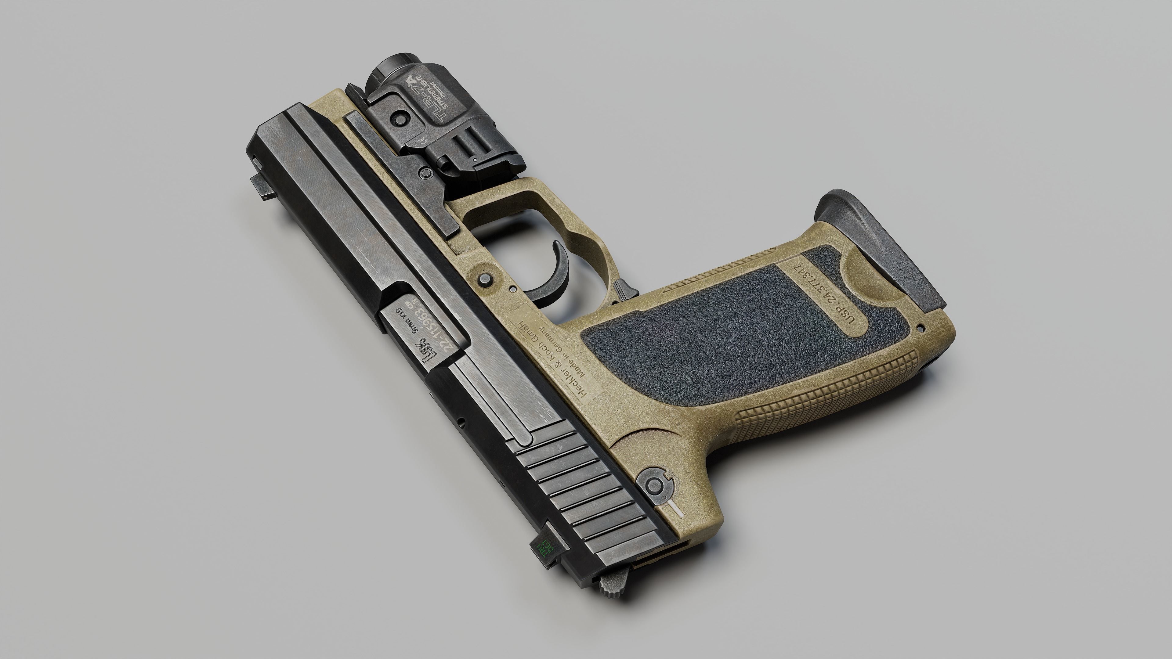 Hk  usp Low-poly 3D model_5