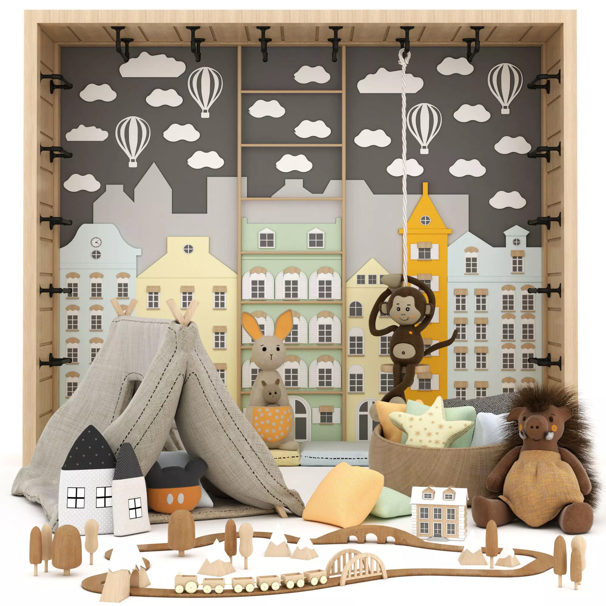 toys and furniture set 3D model