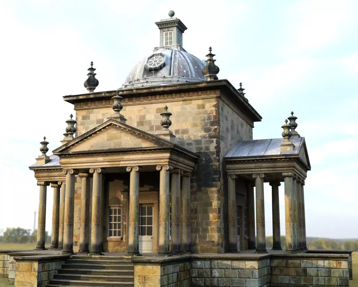 Temple of the Winds Low-poly 3D model_0