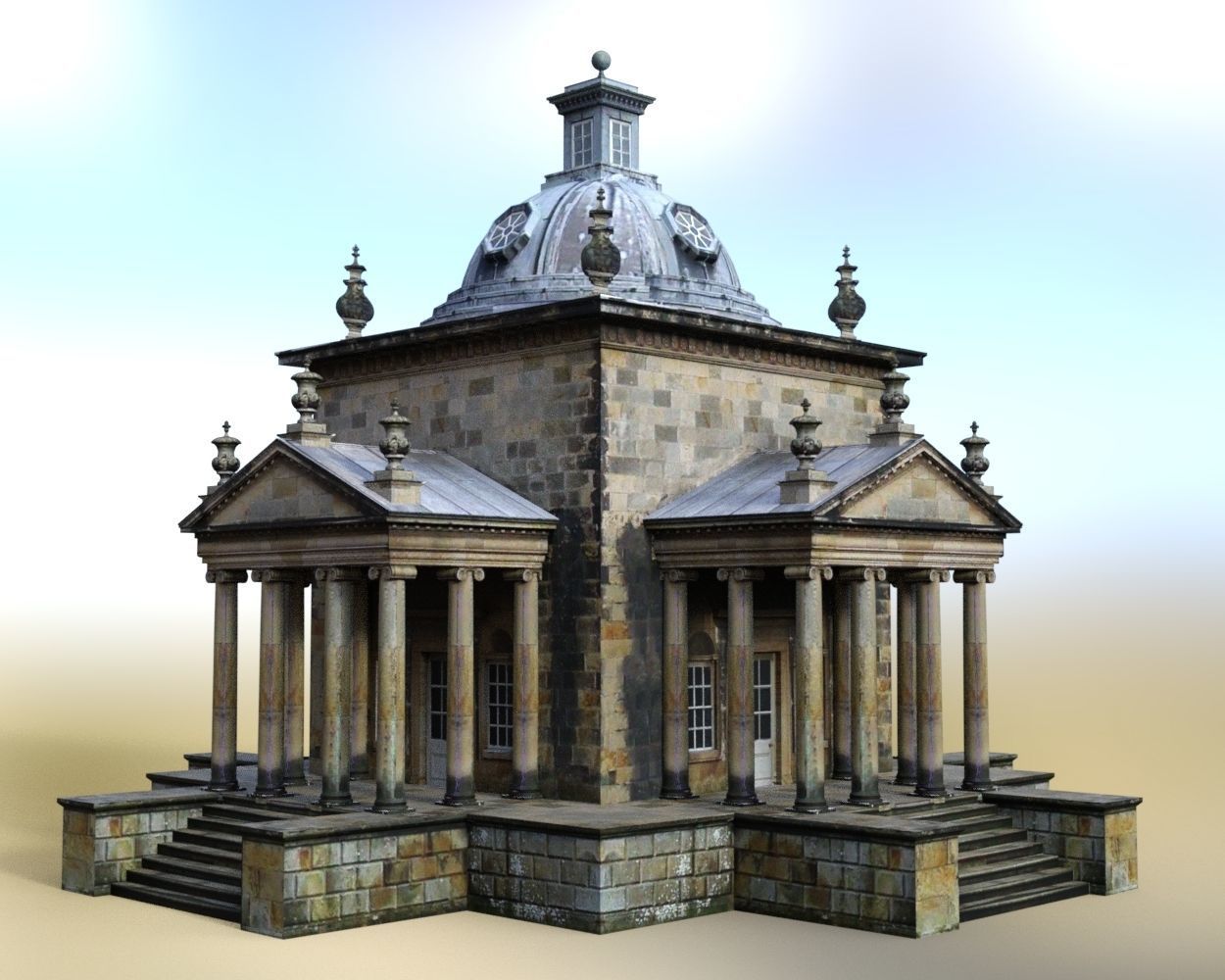 Temple of the Winds Low-poly 3D model_1