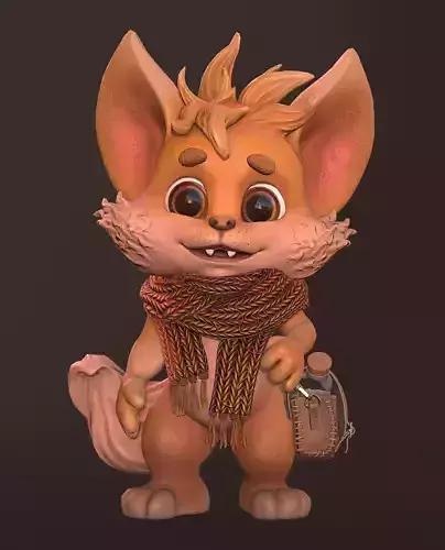 Tobby cute character Low-poly