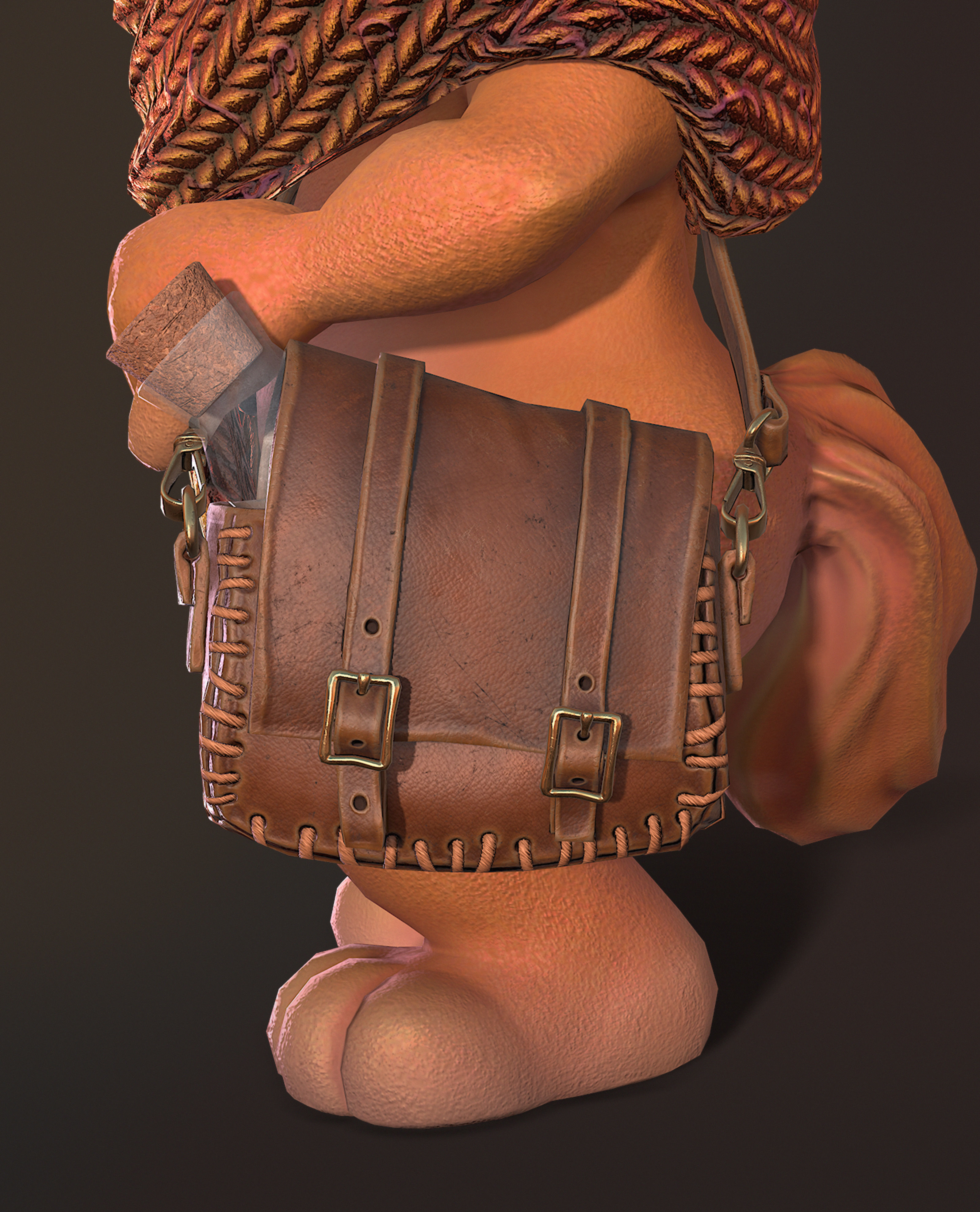 Tobby cute character Low-poly Low-poly 3D model_7