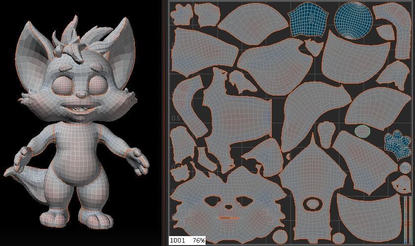Tobby cute character Low-poly Low-poly 3D model_10
