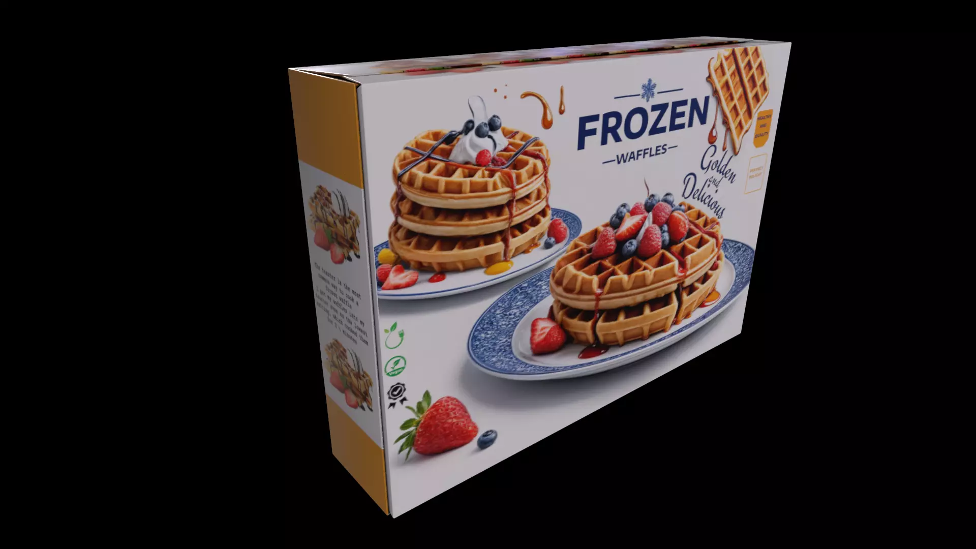 Frozen Waffles - GAME READY PBR Low-poly 3D model_0