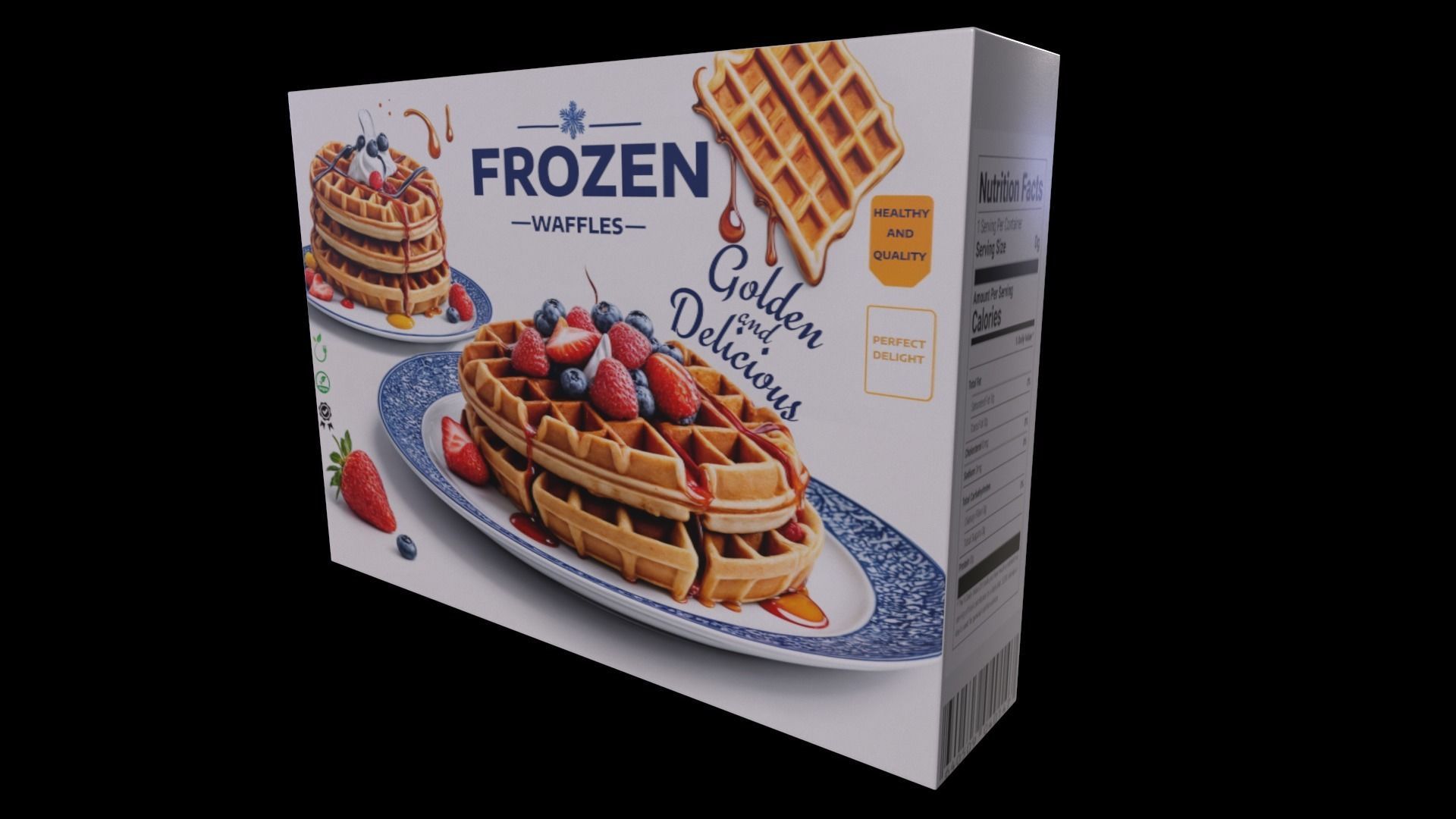 Frozen Waffles - GAME READY PBR Low-poly 3D model_1