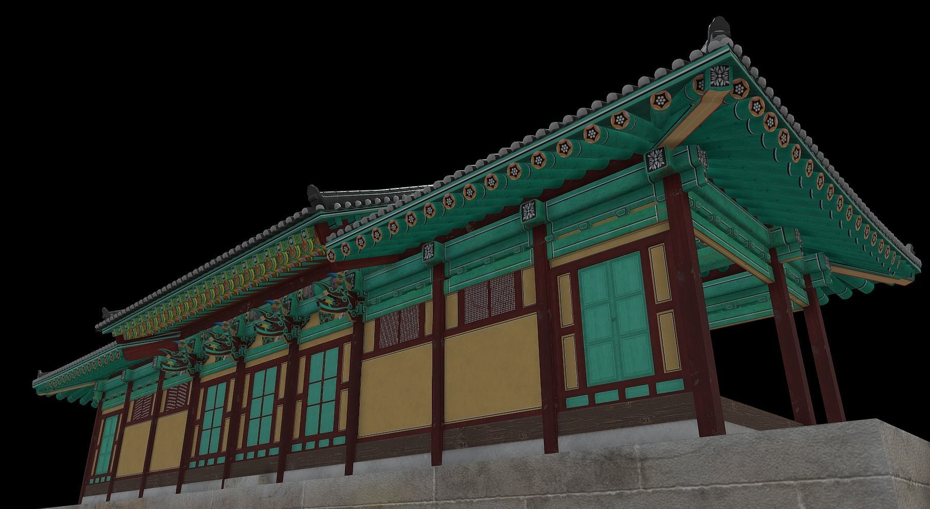 Korean Traditional House - OnonHouse - OnOnSa Low-poly 3D model_3