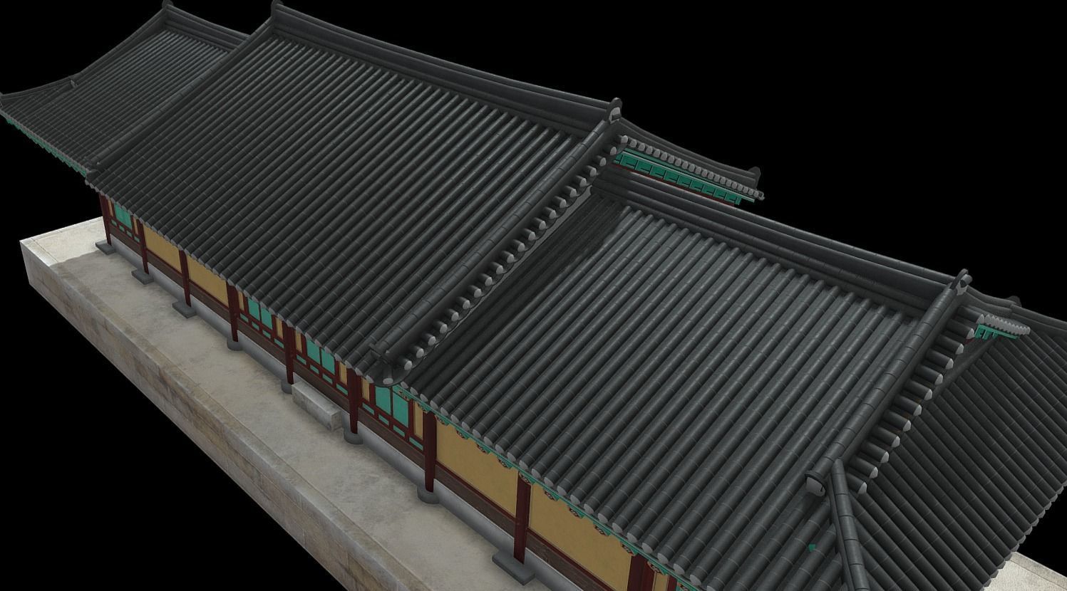 Korean Traditional House - OnonHouse - OnOnSa Low-poly 3D model_1