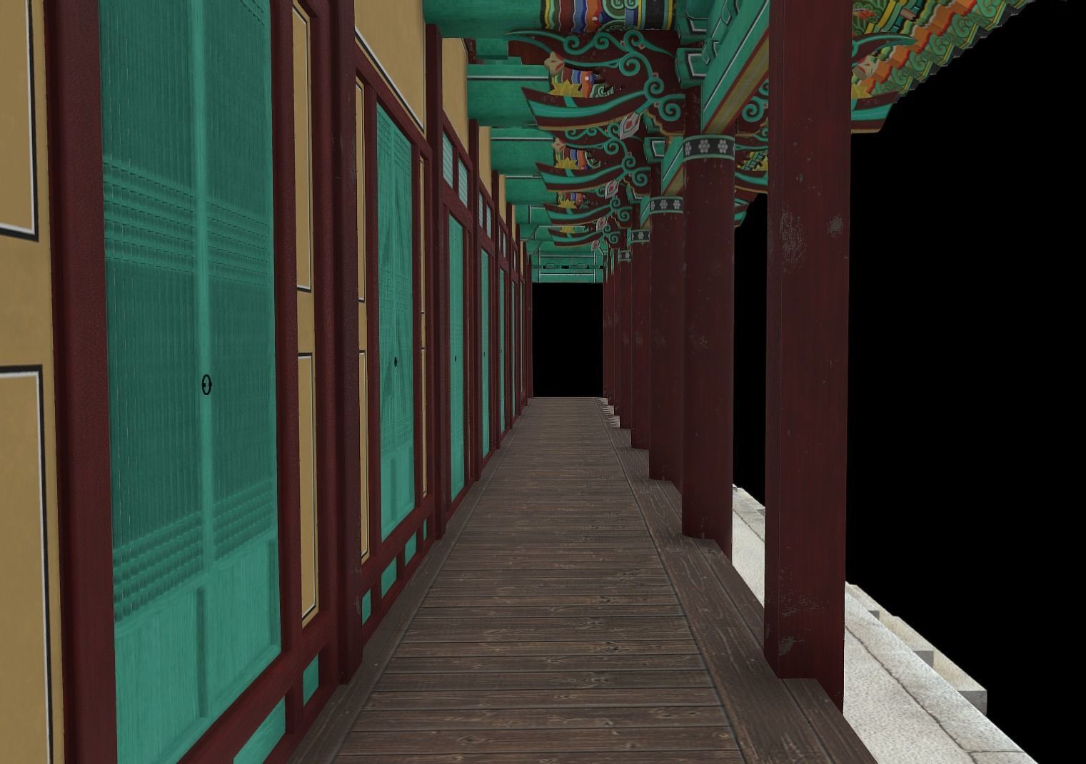 Korean Traditional House - OnonHouse - OnOnSa Low-poly 3D model_22