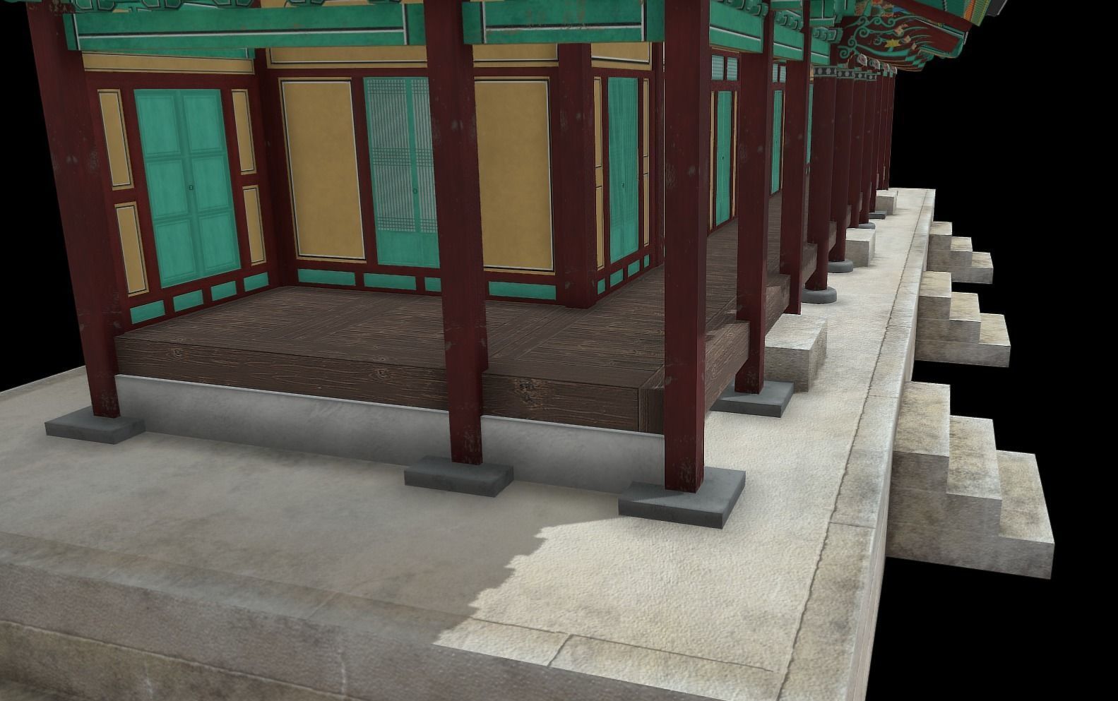 Korean Traditional House - OnonHouse - OnOnSa Low-poly 3D model_7