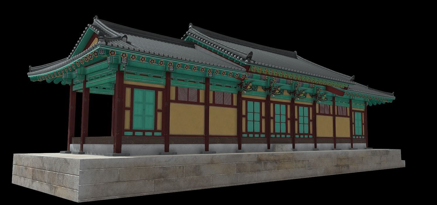 Korean Traditional House - OnonHouse - OnOnSa Low-poly 3D model_20