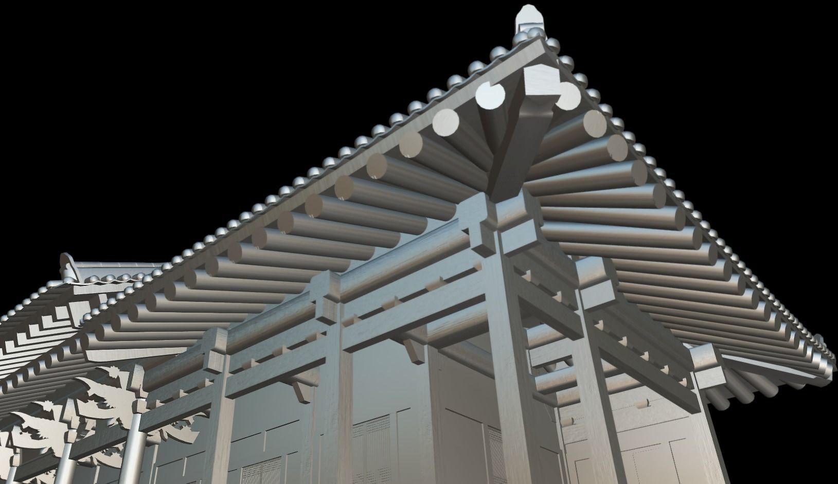 Korean Traditional House - OnonHouse - OnOnSa Low-poly 3D model_12