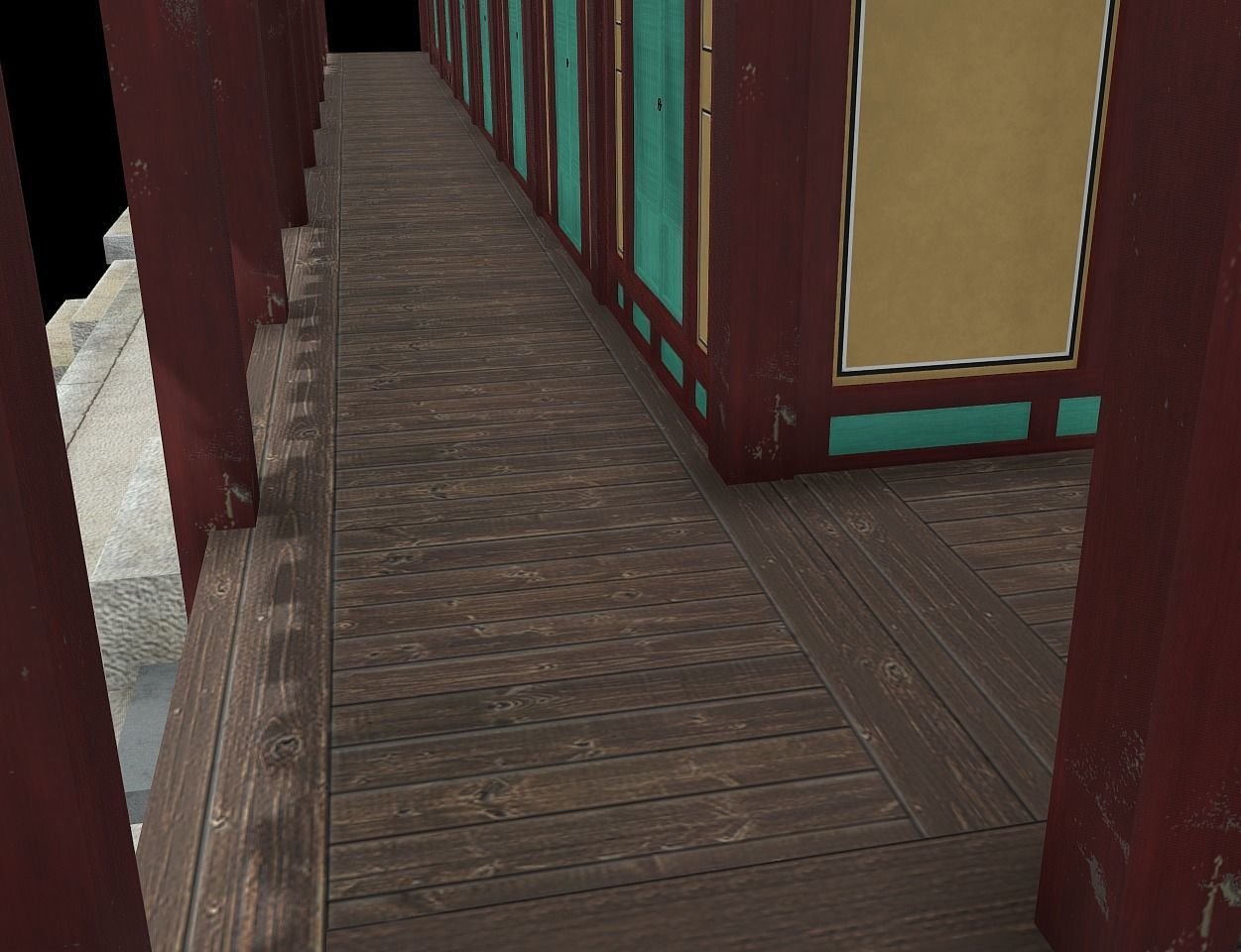 Korean Traditional House - OnonHouse - OnOnSa Low-poly 3D model_6