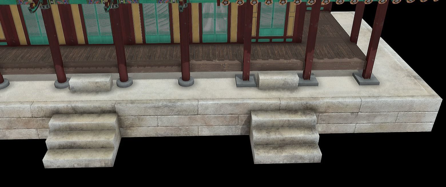 Korean Traditional House - OnonHouse - OnOnSa Low-poly 3D model_5