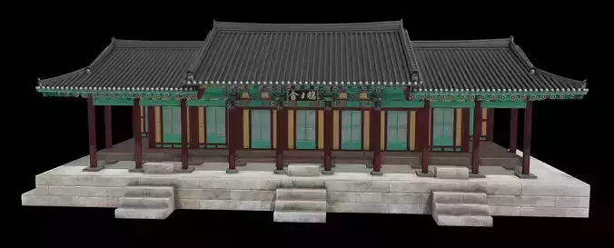 Korean Traditional House - OnonHouse - OnOnSa Low-poly 3D model