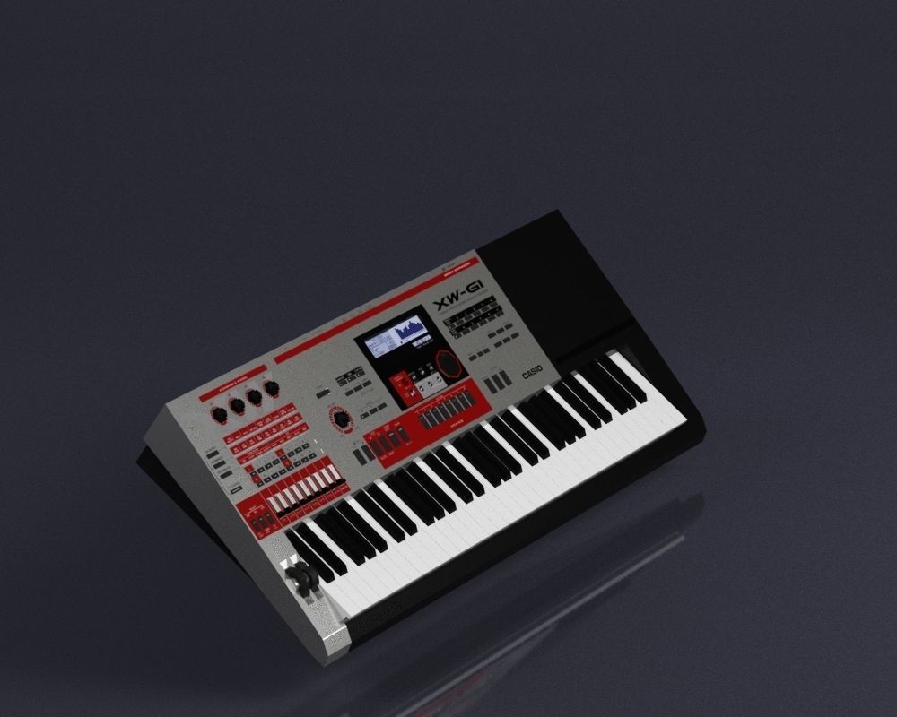 S00069 Electronic keyboard synthesizer XW-G1 Low-poly 3D model_4